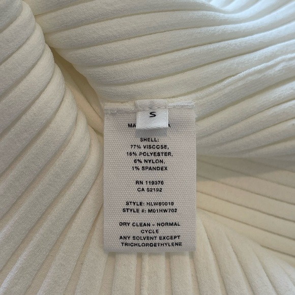 NWT Helmut Lang White Ribbed Knitted Sleeveless White Dress Size Small - Picture 7 of 12